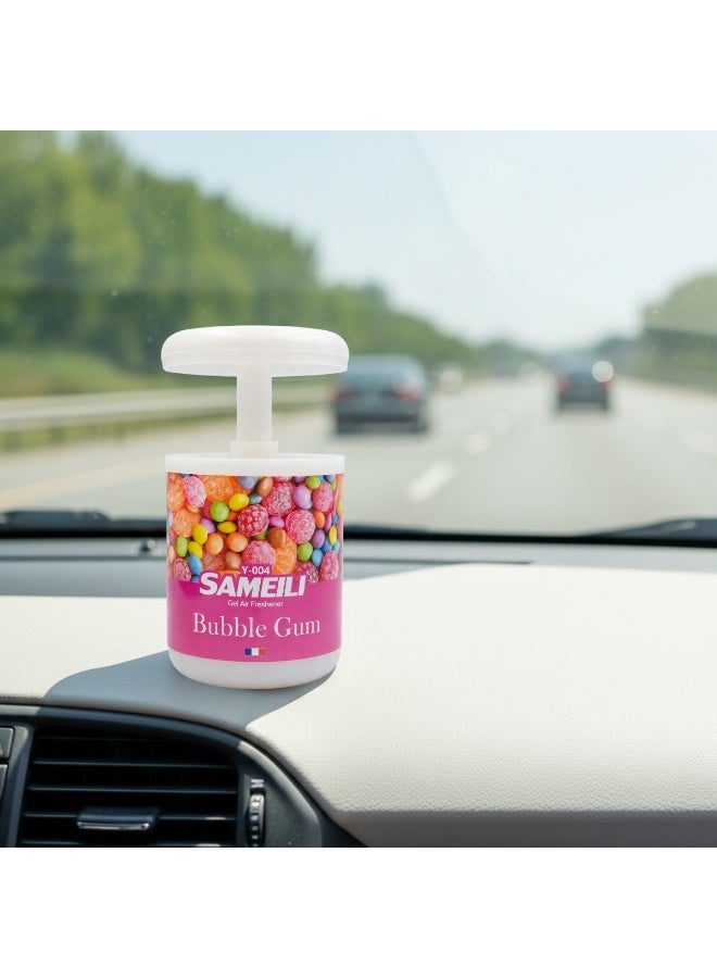 ساميلي معطر جو جل بنكهة العلكة Y-004 للسيارة، حامل أكواب لوحة القيادة، المنزل، المكتب، غرفة النوم. عطر جل صلب، شدة قابلة للتعديل، يدوم طويلاً، يتحكم بالروائح الكريهة. مناسب للسيارات، غرف المعيشة، أماكن العمل، والأماكن العامة. آلية سحب، غير قابل للانسكاب، للاستخدام الداخلي. - Image 5